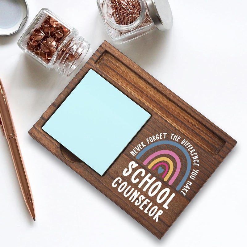 Pariveca School Counselor Gifts Sticky Note Holder, Thank You Gift for School Counselor Office Recognition for Education Appreciation Week, Birthday or Holiday Graduation Self-Stick Note Pad Holders PB018 - Image 4